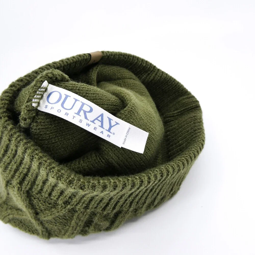 Yellowstone Club Hat YC Womens One Size Winter Beanie Cap Green Knit Ouray Sport